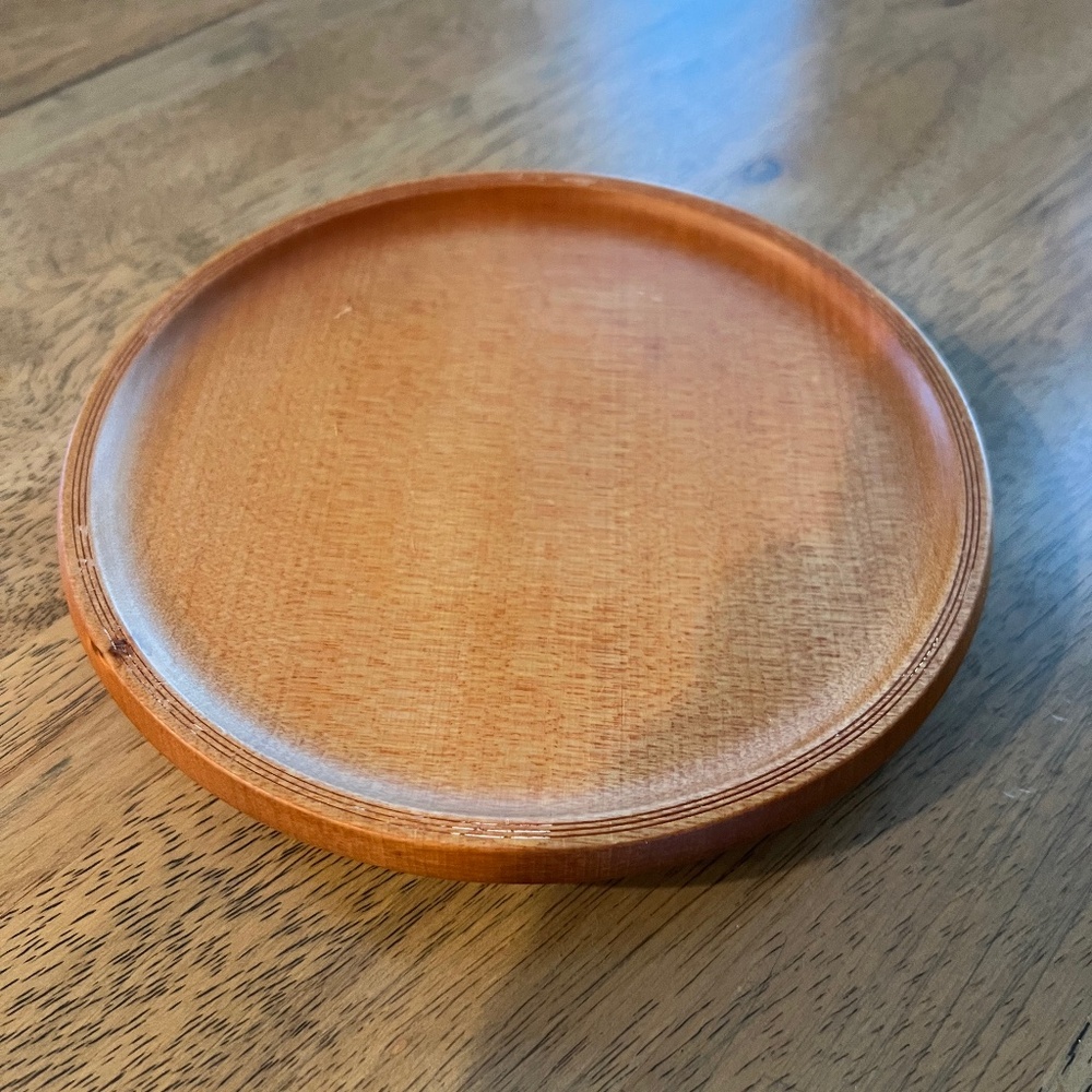 NZ Kauri Wood Cheese Plate Wine Coaster Handcrafted Handmade